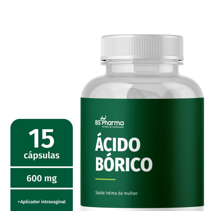 Ácido Bórico 600 mg, Cápsulas Vaginais, 15 Unidades da BS Pharma, foto 2