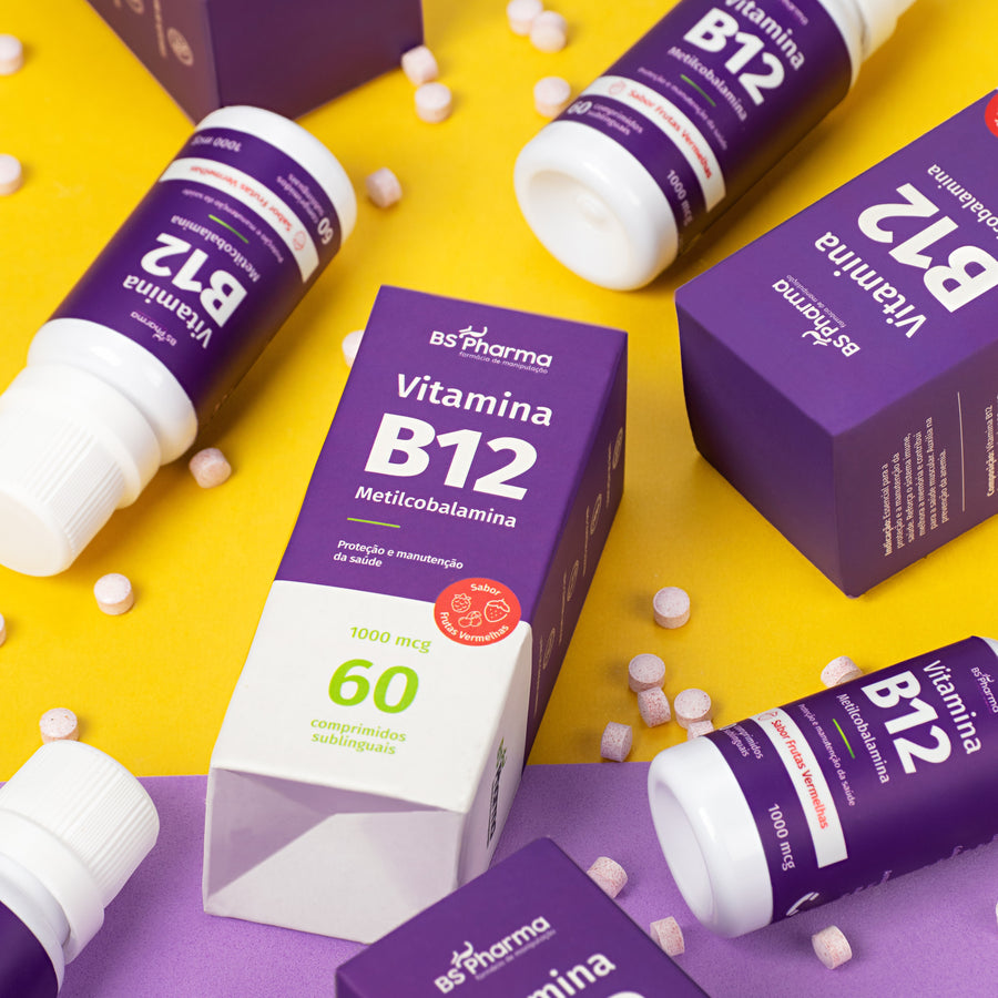 Vitamina B12 (Metilcobalamina) 1000 mcg, Sublingual, 60 Comprimidos da BS Pharma, foto 6
