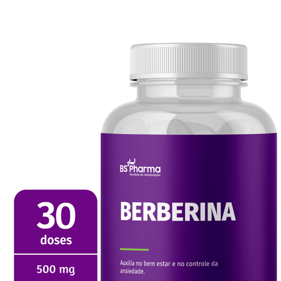 Informações do rótulo de Berberina 500 mg, 60 Cápsulas da BS Pharma
