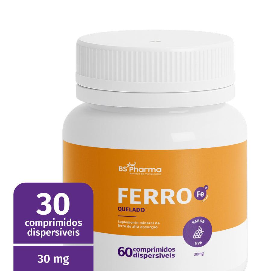 Informações do rótulo de Ferro 30mg mastigável, 60 Comprimidos da BS Pharma