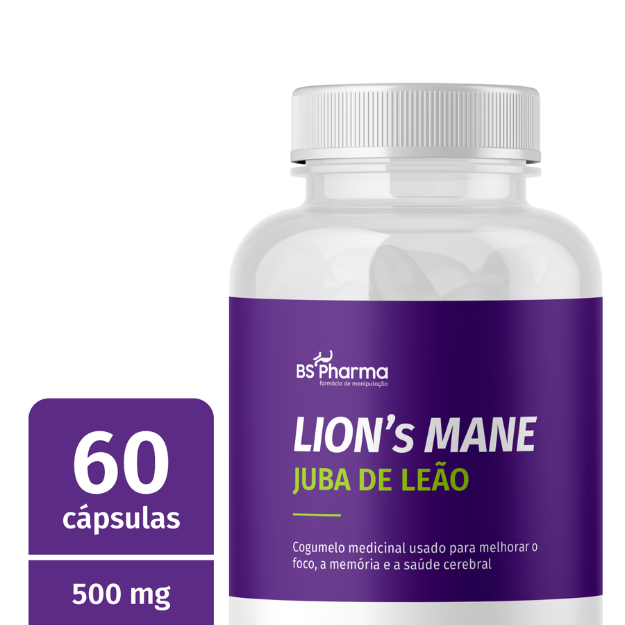 Lion's Mane (Juba de Leão) 500mg — 60 Cápsulas