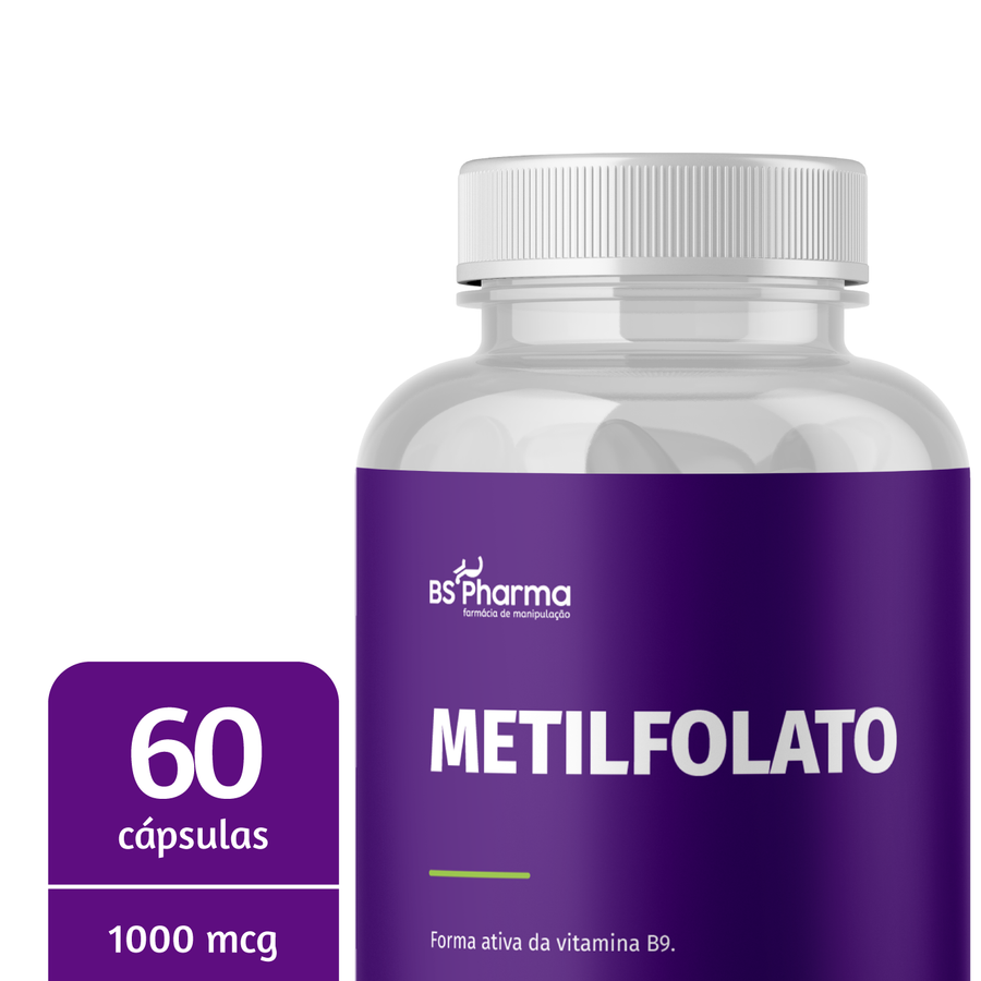 Metilfolato (Vitamina B9) 1000mcg, 60 Cápsulas da BS Pharma, foto 2