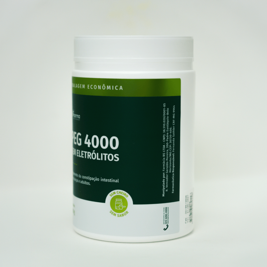 Combo PEG 4000 (Polietilenoglicol), Pó Solúvel, 2 Potes de 600 g da BS Pharma, foto 7