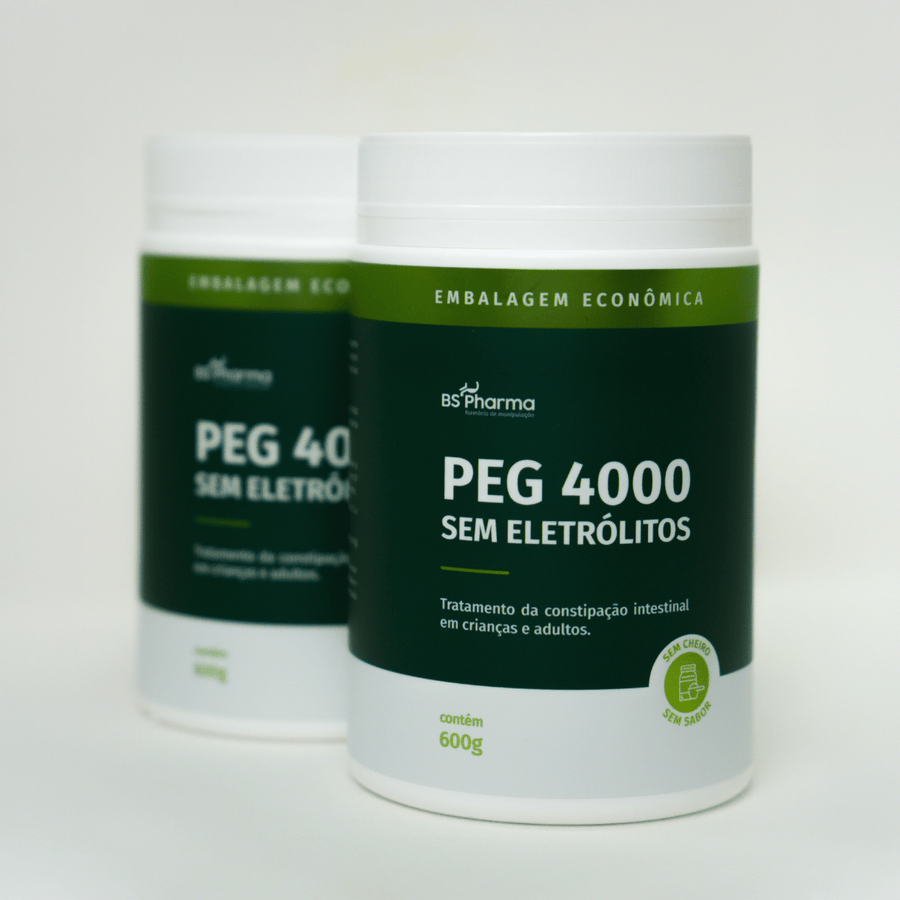 Combo PEG 4000 (Polietilenoglicol), Pó Solúvel, 2 Potes de 600 g da BS Pharma, foto 11