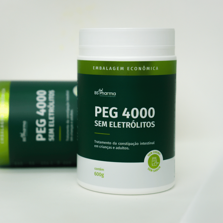 Combo PEG 4000 (Polietilenoglicol), Pó Solúvel, 2 Potes de 600 g da BS Pharma, foto 6