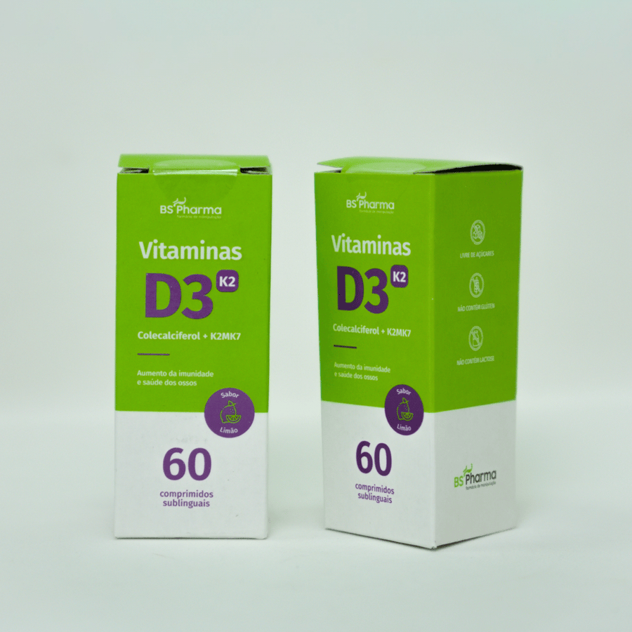 Vitamina D3 (Colecalciferol) + K2 (MK-7), Sublingual, 60 Comprimidos da BS Pharma, foto 7