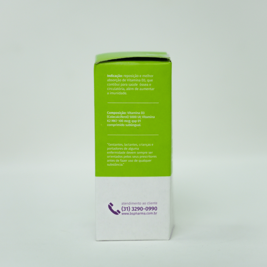 Vitamina D3 (Colecalciferol) + K2 (MK-7), Sublingual, 60 Comprimidos da BS Pharma, foto 11