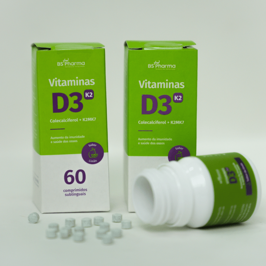 Vitamina D3 (Colecalciferol) + K2 (MK-7), Sublingual, 60 Comprimidos da BS Pharma, foto 13