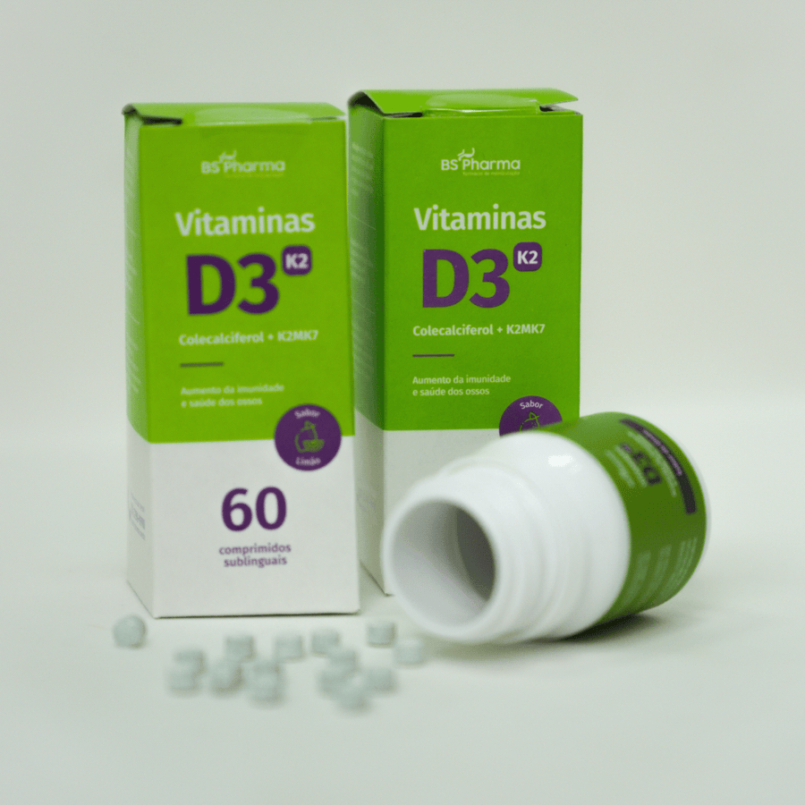 Vitamina D3 (Colecalciferol) + K2 (MK-7), Sublingual, 60 Comprimidos da BS Pharma, foto 14