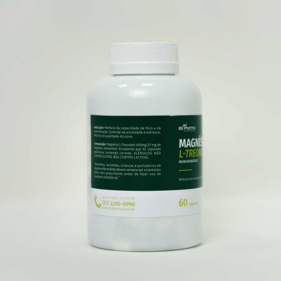 Magnésio L-Treonato 450 mg, 60 Cápsulas da BS Pharma, foto 9