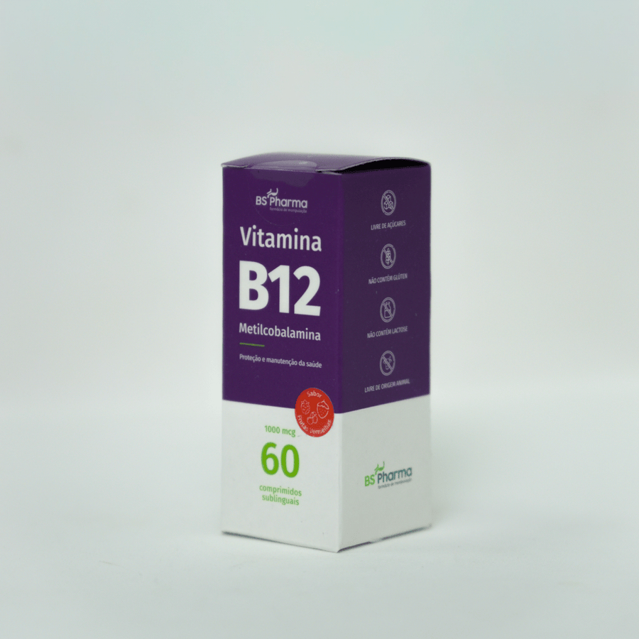 Vitamina B12 (Metilcobalamina) 1000 mcg, Sublingual, 60 Comprimidos da BS Pharma, foto 12