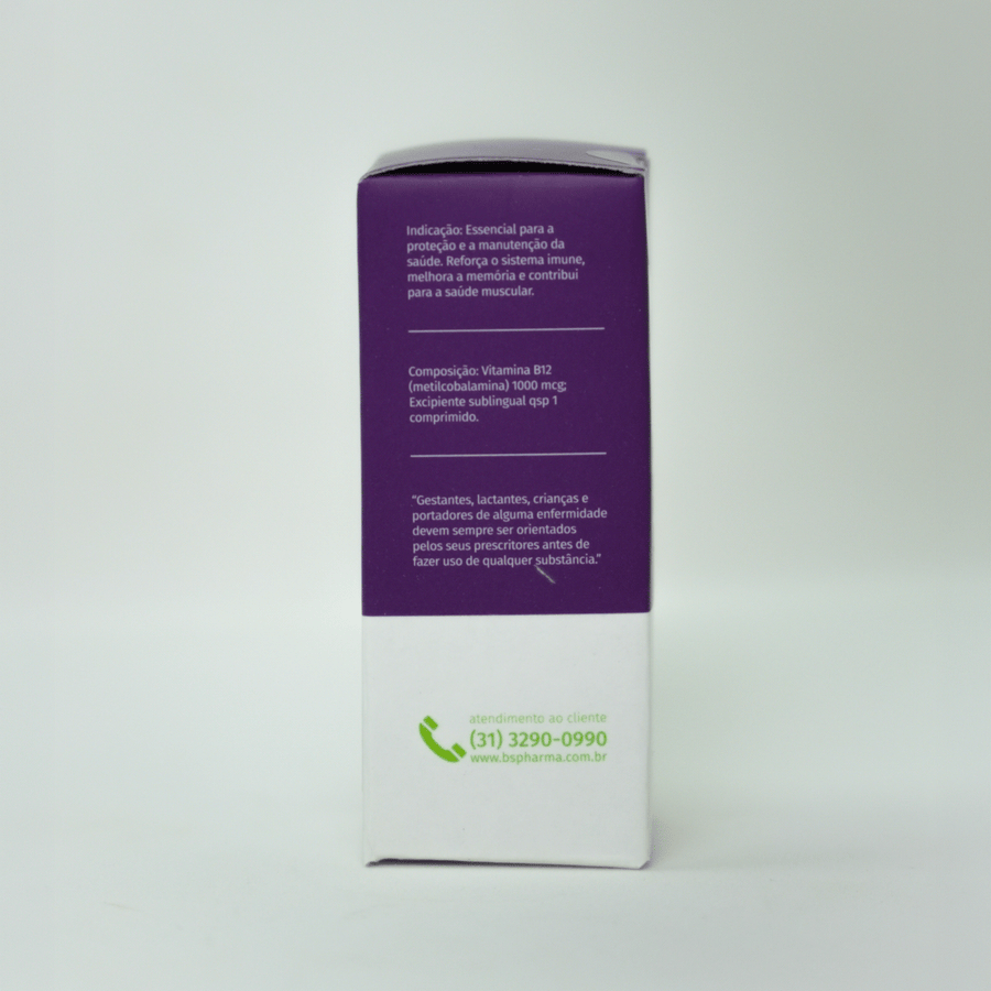 Vitamina B12 (Metilcobalamina) 1000 mcg, Sublingual, 60 Comprimidos da BS Pharma, foto 14