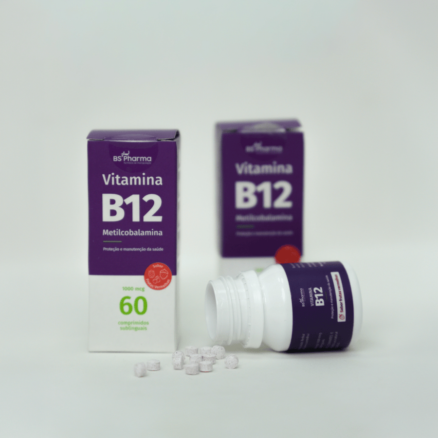 Combo Vitamina B12 (Metilcobalamina) 1000 mcg, Sublingual, 2x60 Comprimidos da BS Pharma, foto 14