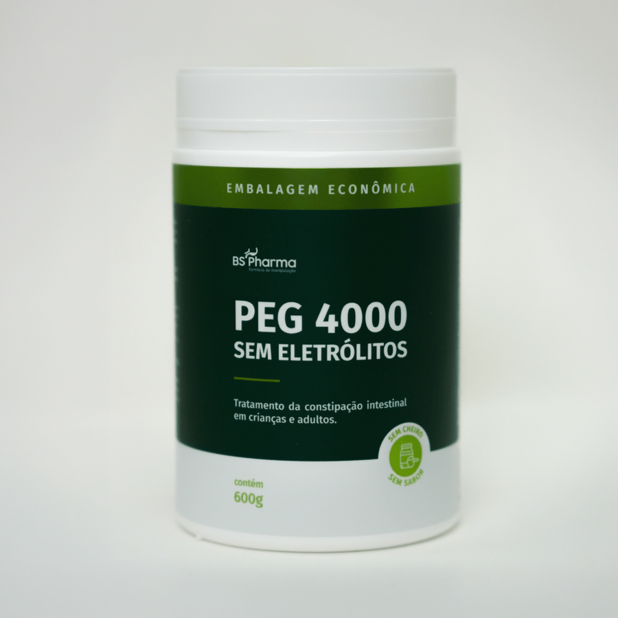 Combo PEG 4000 (Polietilenoglicol), Pó Solúvel, 2 Potes de 600 g da BS Pharma, foto 10