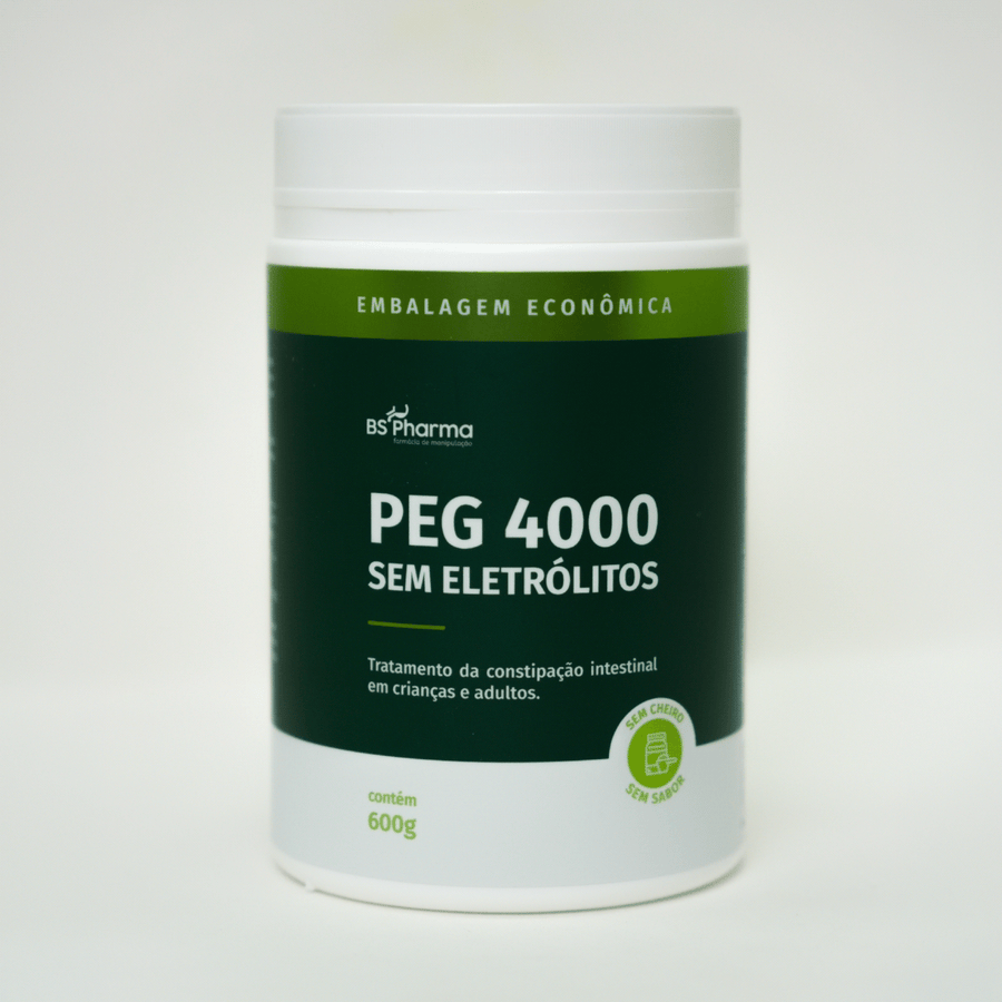 Combo PEG 4000 (Polietilenoglicol), Pó Solúvel, 2 Potes de 600 g da BS Pharma, foto 8