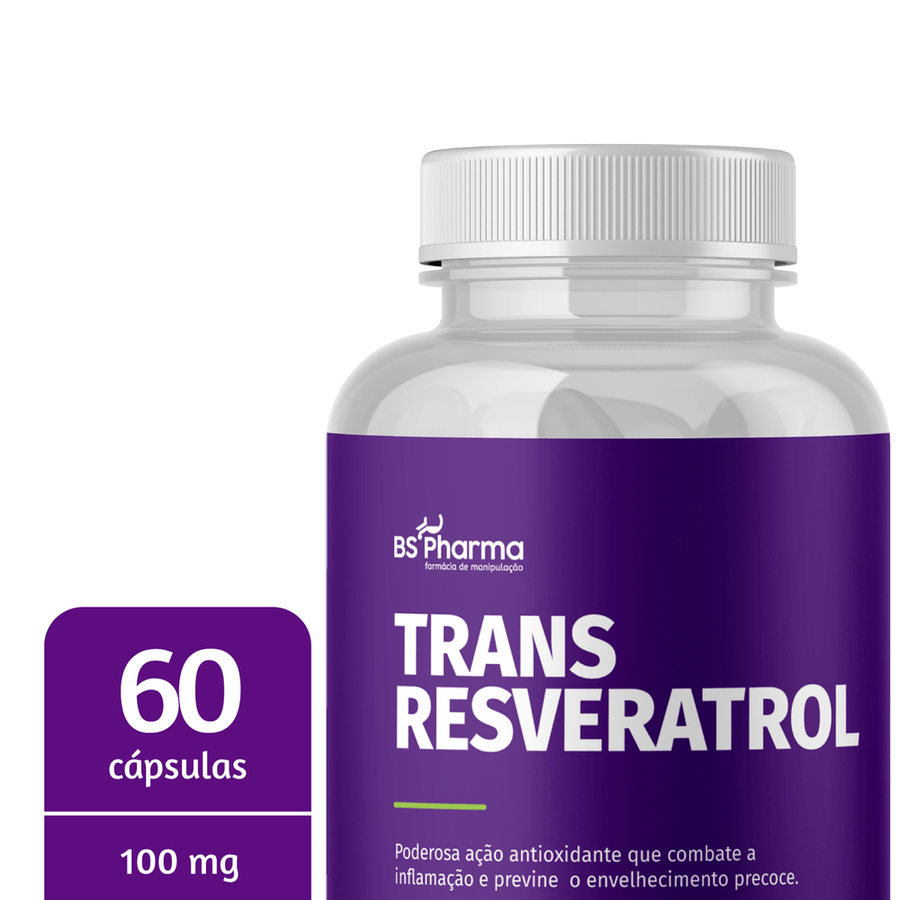 Resveratrol (Trans-resveratrol) 100mg, 60 Cápsulas da BS Pharma, foto 2