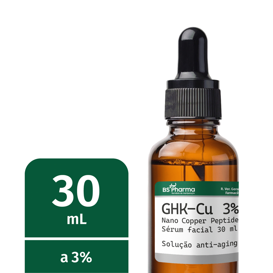 Sérum Nano Peptídeos de Cobre GHK-Cu 3% - 30mL