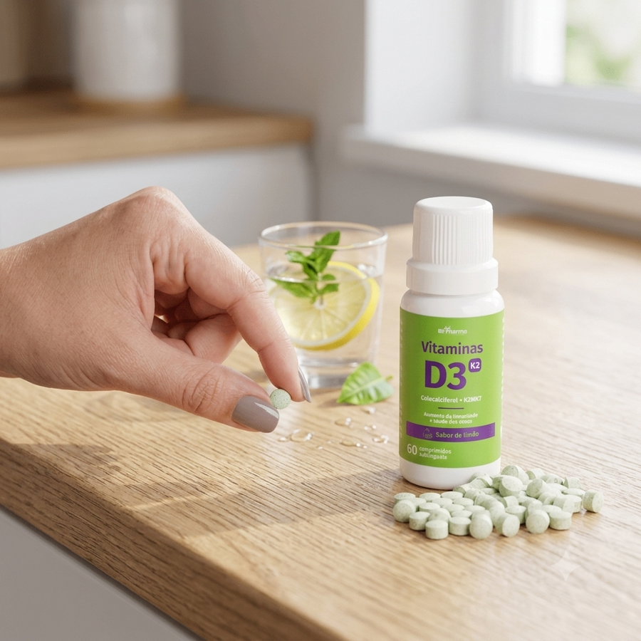 Vitamina D3 (Colecalciferol) + K2 (MK-7), Sublingual, 60 Comprimidos da BS Pharma, foto 5