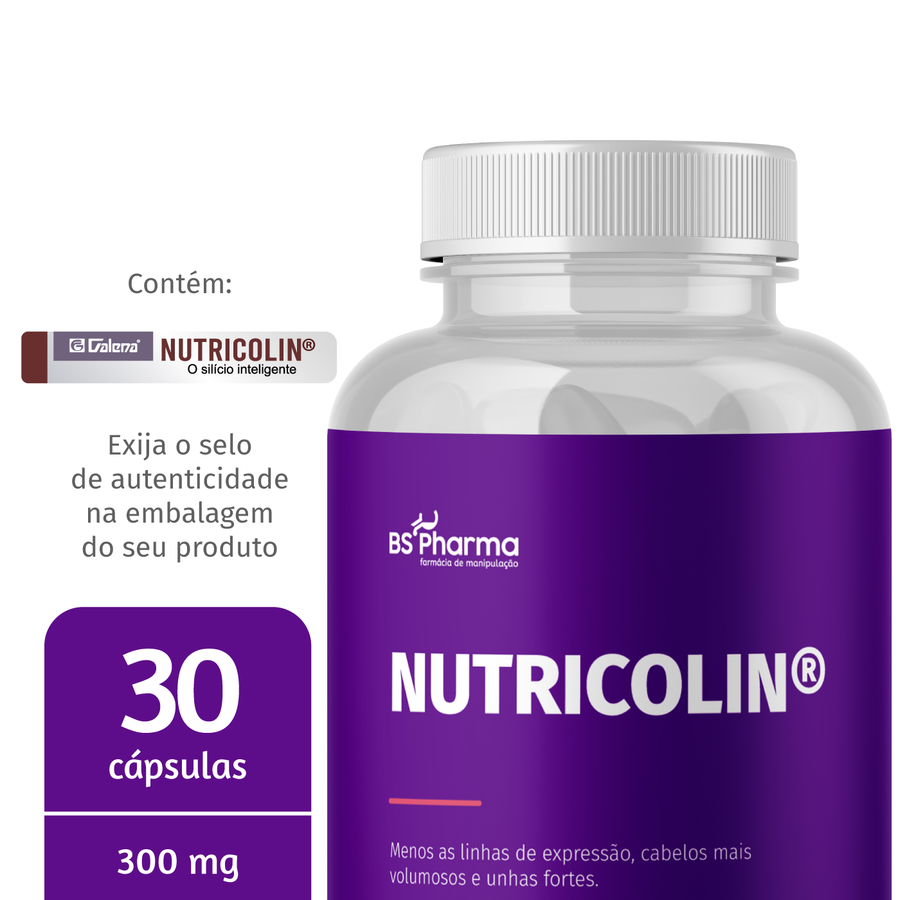 Nutricolin (Silício Orgânico) 300 mg, 60 Cápsulas da BS Pharma, foto 2