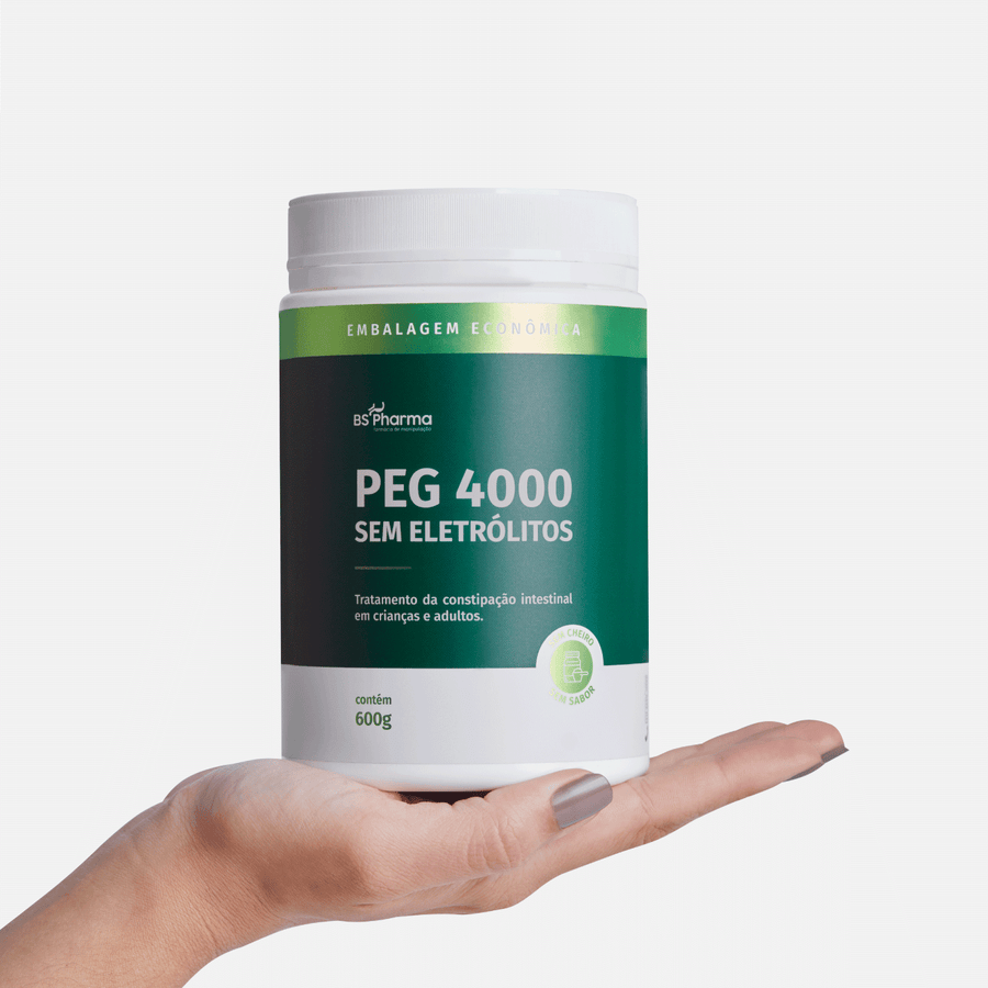 Combo PEG 4000 (Polietilenoglicol), Pó Solúvel, 2 Potes de 600 g da BS Pharma, foto 3